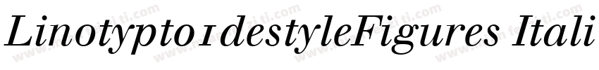 Linotypt01destyleFigures Italic字体转换
